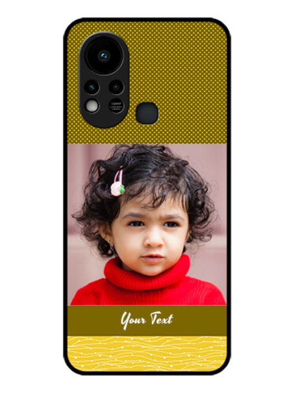 Custom Infinix Hot 11s Custom Glass Phone Case - Simple Green Color Design