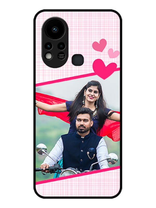Custom Infinix Hot 11s Custom Glass Phone Case - Love Shape Heart Design