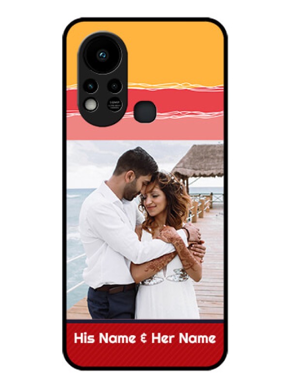 Custom Infinix Hot 11s Custom Glass Mobile Case - Colorful Case Design