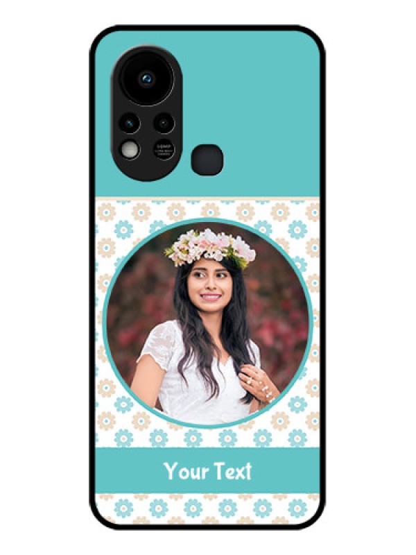 Custom Infinix Hot 11s Custom Glass Mobile Case - Beautiful Flowers Design