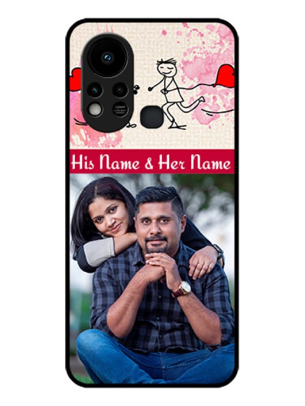 Custom Infinix Hot 11s Photo Printing on Glass Case - You and Me Case Design