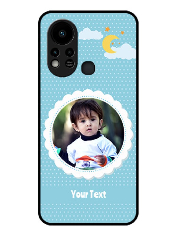 Custom Infinix Hot 11s Personalised Glass Phone Case - Violet Pattern Design