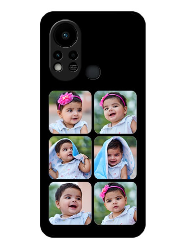 Custom Infinix Hot 11s Photo Printing on Glass Case - Multiple Pictures Design