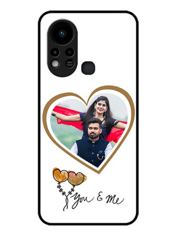 Custom Infinix Hot 11s Custom Glass Mobile Case - You & Me Design