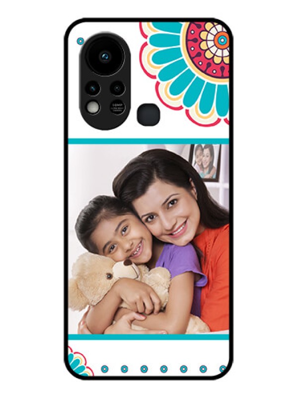 Custom Infinix Hot 11s Custom Glass Phone Case - Flower Design