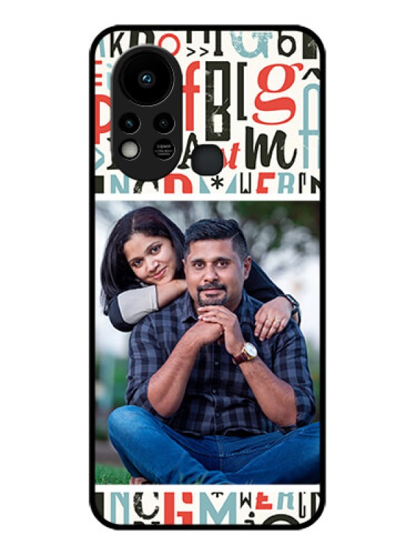 Custom Infinix Hot 11s Personalized Glass Phone Case - Alphabet Design