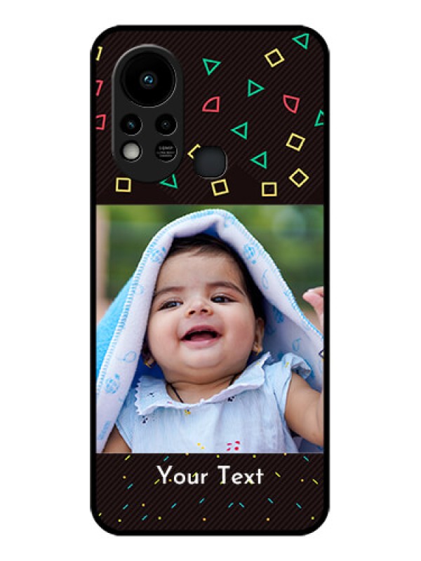 Custom Infinix Hot 11s Custom Glass Phone Case - with confetti birthday design