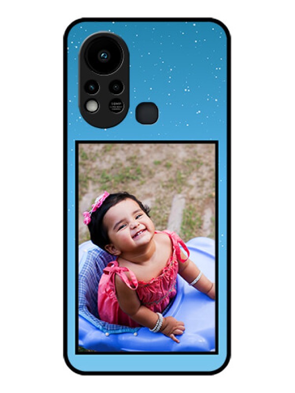 Custom Infinix Hot 11s Custom Glass Mobile Case - Wave Pattern Colorful Design