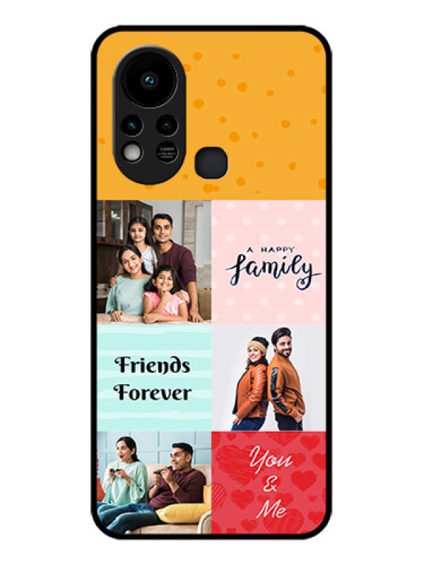 Custom Infinix Hot 11s Personalized Glass Phone Case - Images with Quotes Design