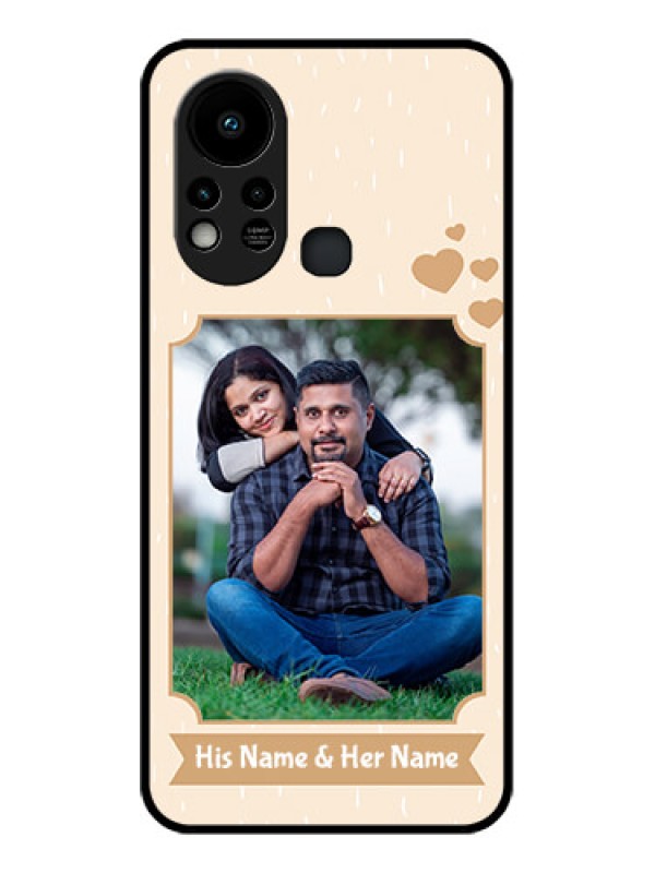 Custom Infinix Hot 11s Custom Glass Phone Case - with confetti love design