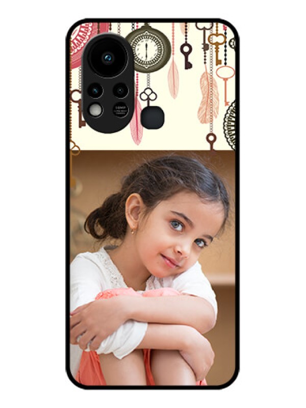 Custom Infinix Hot 11s Custom Glass Mobile Case - Boho Style Design