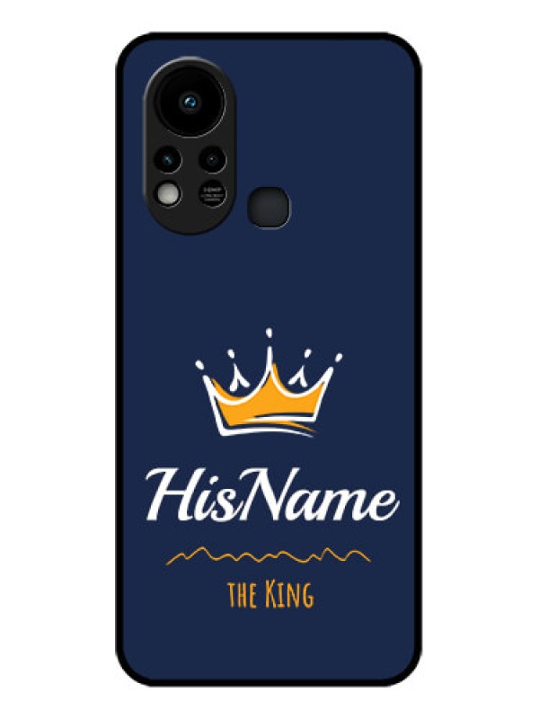 Custom Infinix Hot 11s Glass Phone Case King with Name
