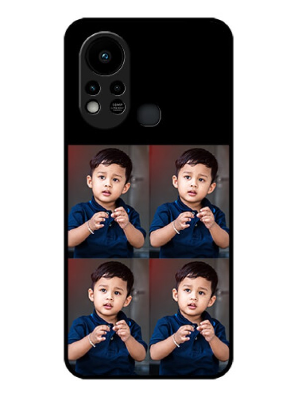 Custom Infinix Hot 11s 4 Image Holder on Glass Mobile Cover