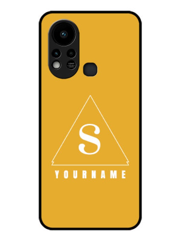 Custom Infinix Hot 11s Personalized Glass Phone Case - simple triangle Design