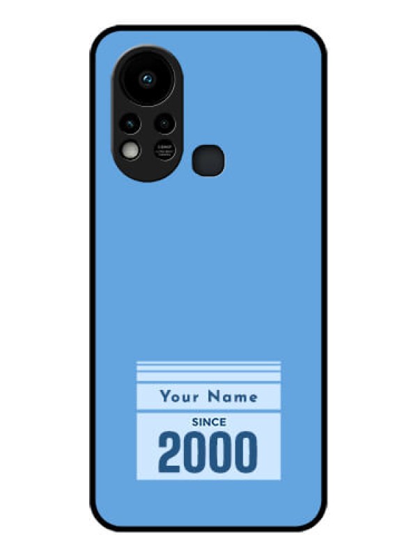 Custom Infinix Hot 11s Custom Glass Mobile Case - Custom Year of birth Design