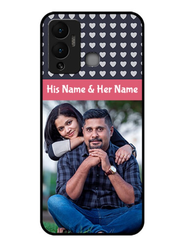 Custom Infinix Hot 12 Play Custom Glass Mobile Case - Love Symbols Design