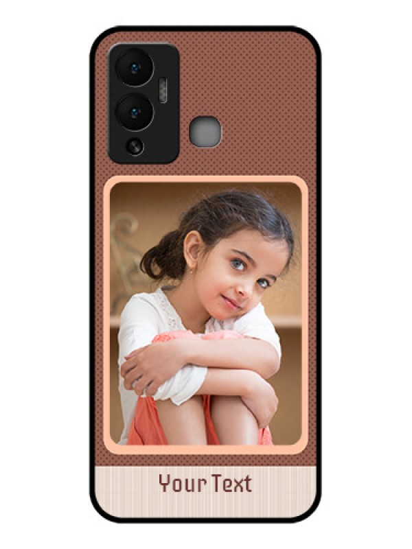 Custom Infinix Hot 12 Play Custom Glass Phone Case - Simple Pic Upload Design