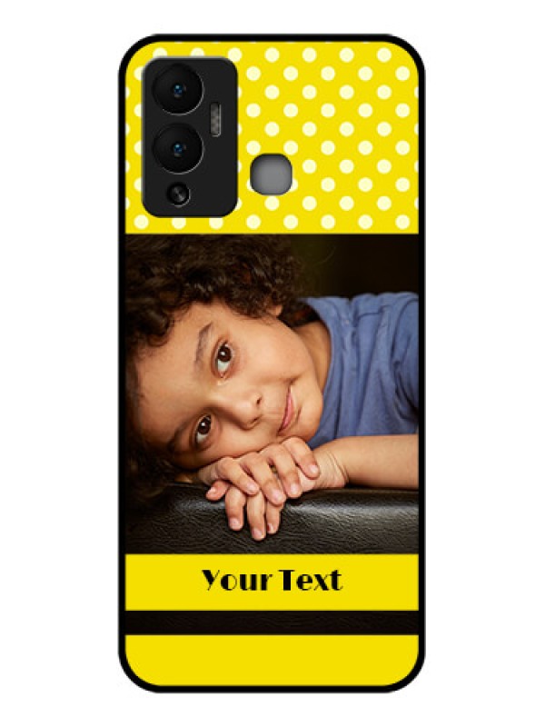 Custom Infinix Hot 12 Play Custom Glass Phone Case - Bright Yellow Case Design