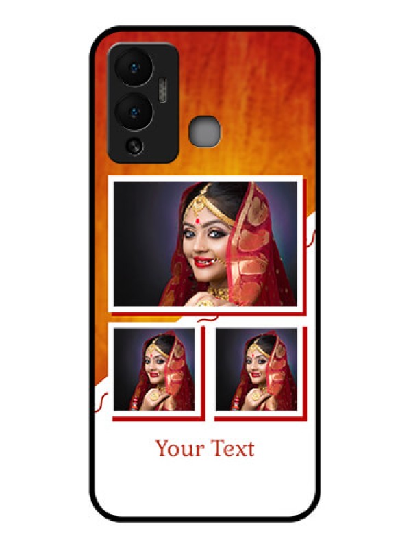 Custom Infinix Hot 12 Play Custom Glass Phone Case - Wedding Memories Design