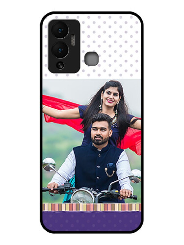 Custom Infinix Hot 12 Play Photo Printing on Glass Case - Cute Family Design