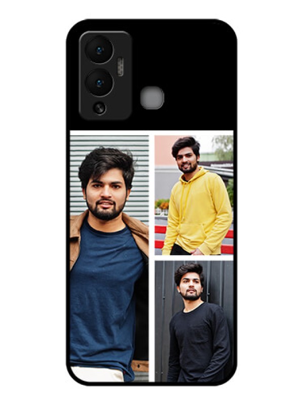 Custom Infinix Hot 12 Play Photo Printing on Glass Case - Upload Multiple Picture Design