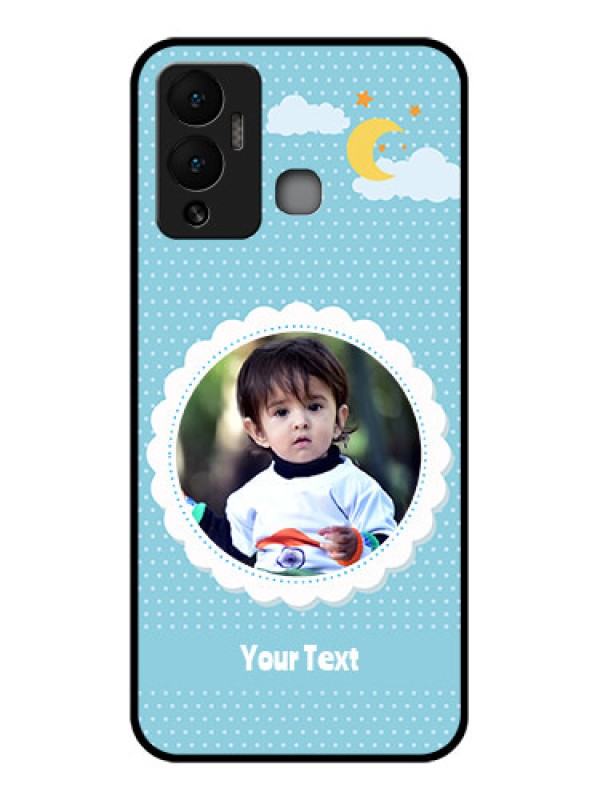 Custom Infinix Hot 12 Play Personalised Glass Phone Case - Violet Pattern Design