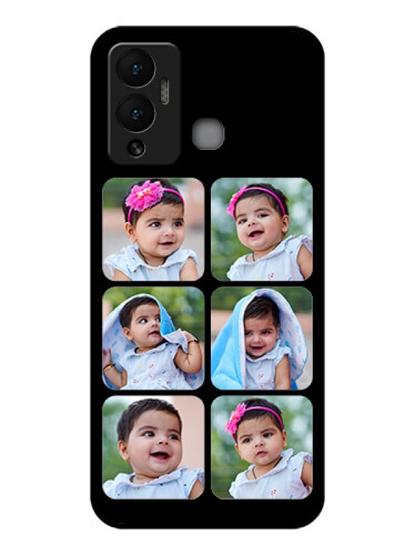 Custom Infinix Hot 12 Play Photo Printing on Glass Case - Multiple Pictures Design