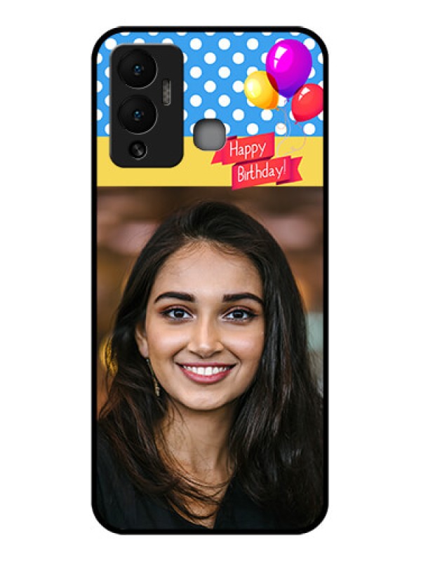 Custom Infinix Hot 12 Play Custom Glass Mobile Case - Happy Birthday Design