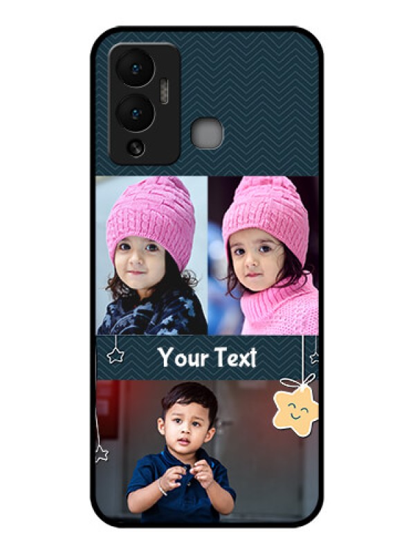 Custom Infinix Hot 12 Play Custom Glass Mobile Case - Hanging Stars Design