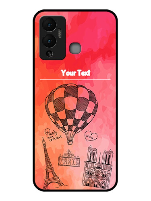 Custom Infinix Hot 12 Play Custom Glass Phone Case - Paris Theme Design