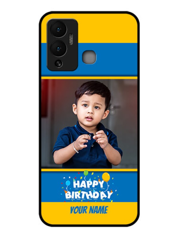 Custom Infinix Hot 12 Play Custom Glass Mobile Case - Birthday Wishes Design