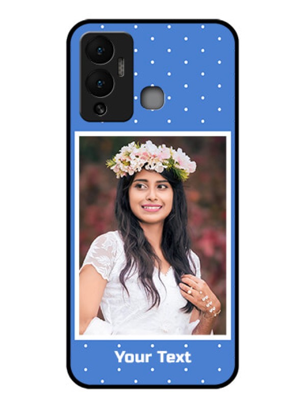 Custom Infinix Hot 12 Play Photo Printing on Glass Case - Polka dots design
