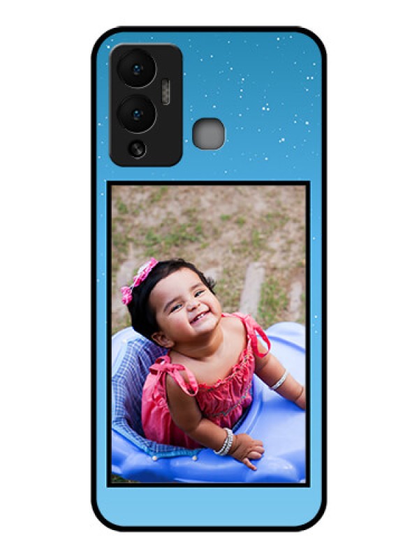 Custom Infinix Hot 12 Play Custom Glass Mobile Case - Wave Pattern Colorful Design