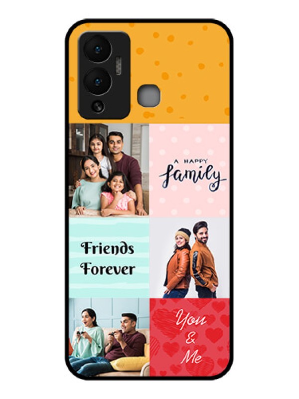 Custom Infinix Hot 12 Play Personalized Glass Phone Case - Images with Quotes Design