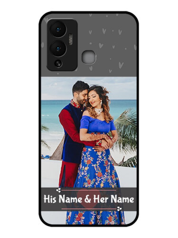 Custom Infinix Hot 12 Play Custom Glass Mobile Case - Buy Love Design with Photo Online