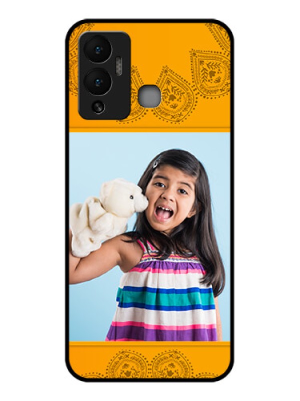 Custom Infinix Hot 12 Play Personalized Glass Phone Case - Photo Wedding Design