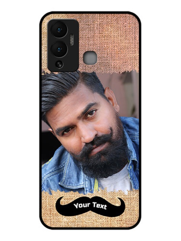 Custom Infinix Hot 12 Play Personalized Glass Phone Case - with Texture Design
