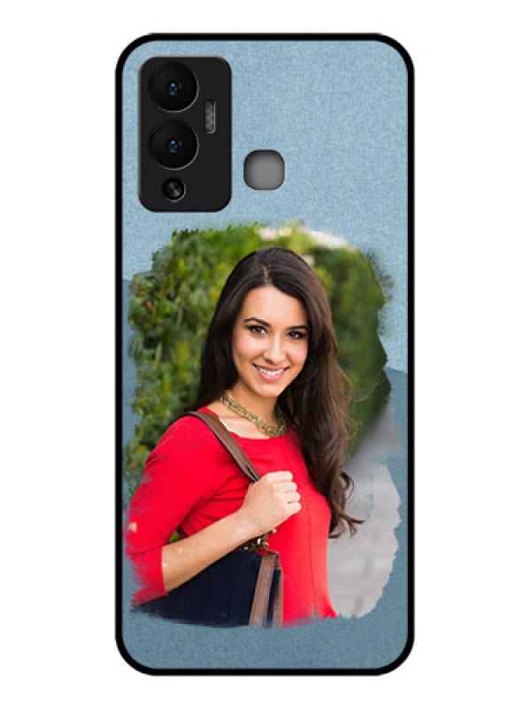 Custom Infinix Hot 12 Play Custom Glass Mobile Case - Grunge Line Art Design