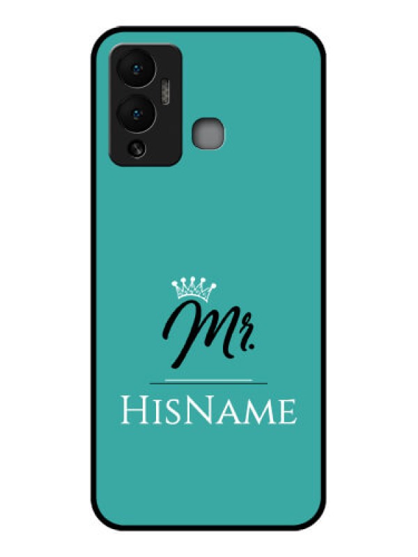 Custom Infinix Hot 12 Play Custom Glass Phone Case Mr with Name