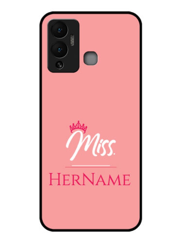 Custom Infinix Hot 12 Play Custom Glass Phone Case Mrs with Name