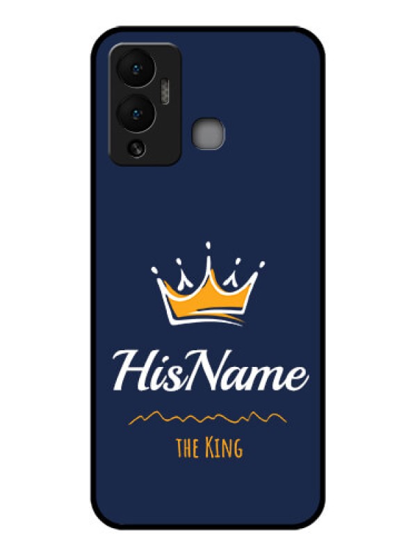 Custom Infinix Hot 12 Play Glass Phone Case King with Name