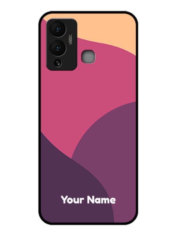 Custom Infinix Hot 12 Play Custom Glass Phone Case - Mixed Multi-colour abstract art Design