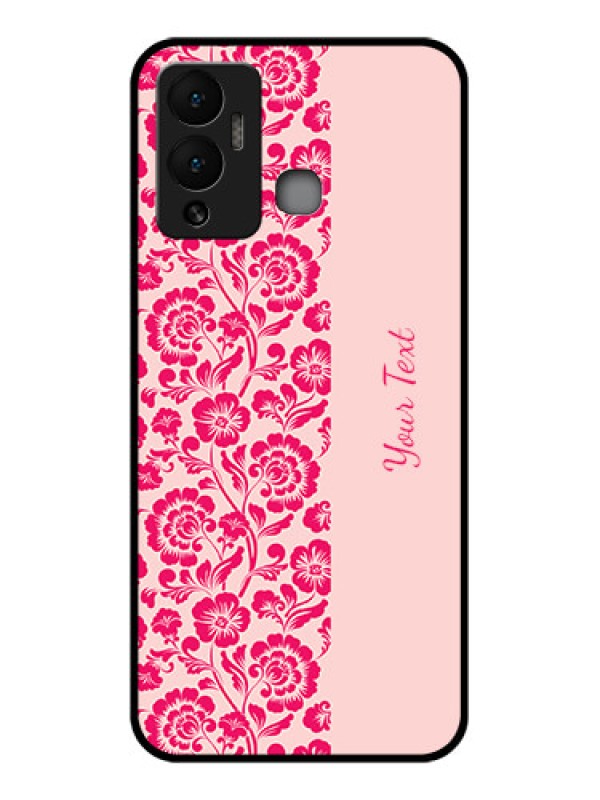 Custom Infinix Hot 12 Play Custom Glass Phone Case - Attractive Floral Pattern Design