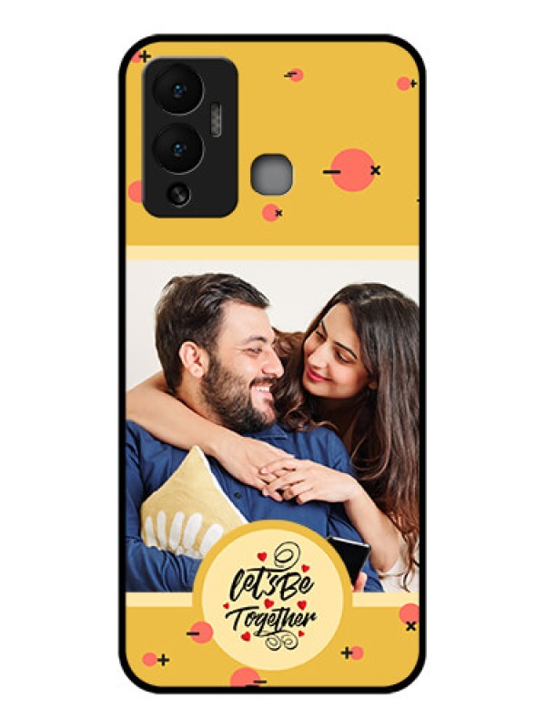 Custom Infinix Hot 12 Play Photo Printing on Glass Case - Lets be Together Design