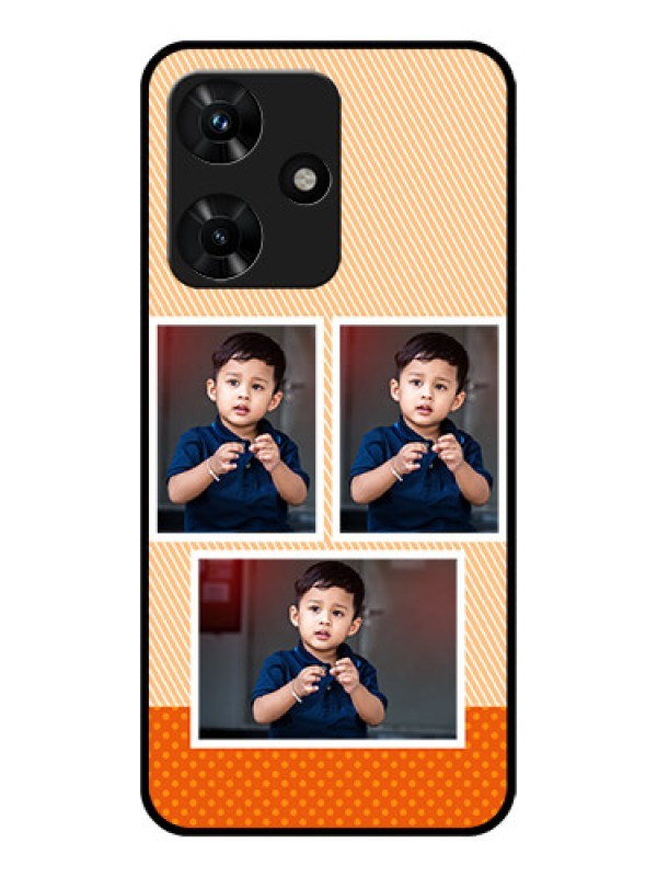 Custom Infinix Hot 30i Photo Printing on Glass Case - Bulk Photos Upload Design