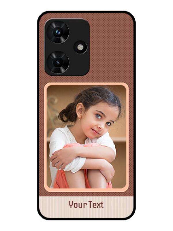 Custom Infinix Hot 30i Custom Glass Phone Case - Simple Pic Upload Design