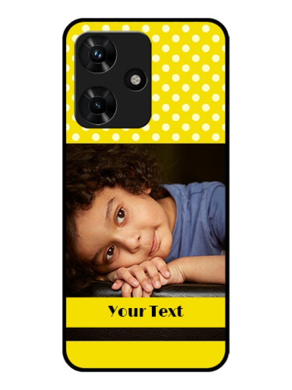 Custom Infinix Hot 30i Custom Glass Phone Case - Bright Yellow Case Design