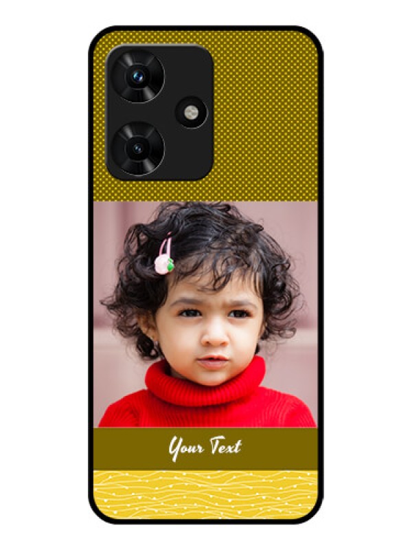 Custom Infinix Hot 30i Custom Glass Phone Case - Simple Green Color Design