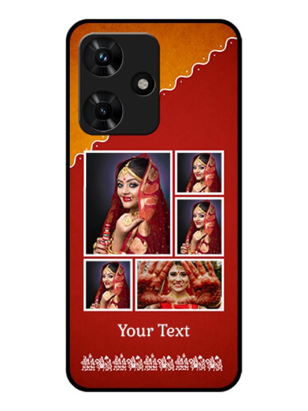 Custom Infinix Hot 30i Personalized Glass Phone Case - Wedding Pic Upload Design