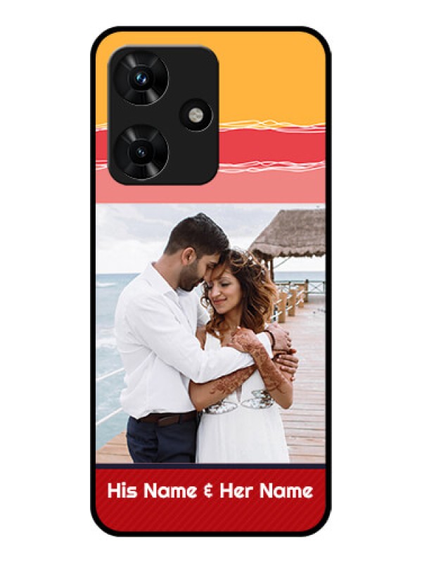 Custom Infinix Hot 30i Custom Glass Mobile Case - Colorful Case Design